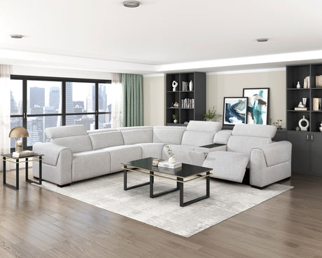 Spivey Dark Gray Leather Loveseat from Homelegance - Luna Furniture