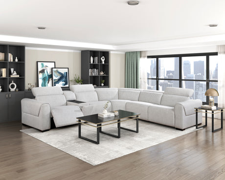 Spivey Dark Gray Leather Loveseat from Homelegance - Luna Furniture