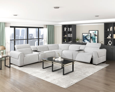 Spivey Dark Gray Leather Loveseat from Homelegance - Luna Furniture