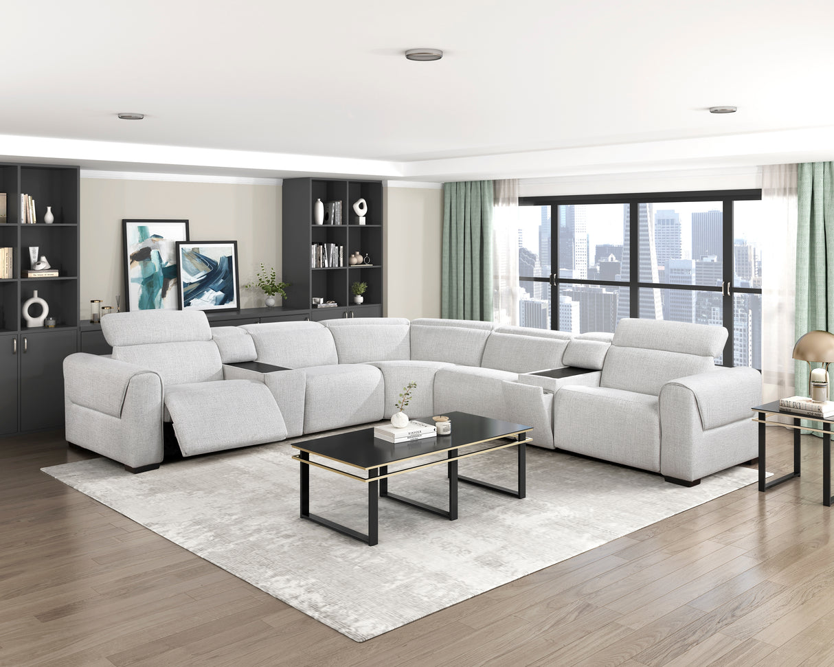 Spivey Dark Gray Leather Loveseat from Homelegance - Luna Furniture