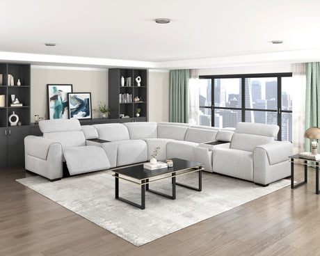 Spivey Dark Gray Leather Loveseat from Homelegance - Luna Furniture