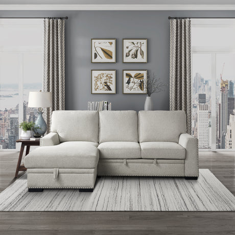 Morelia Beige RAF Storage Sleeper Sofa Chaise from Homelegance - Luna Furniture