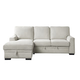 Morelia Beige RAF Storage Sleeper Sofa Chaise