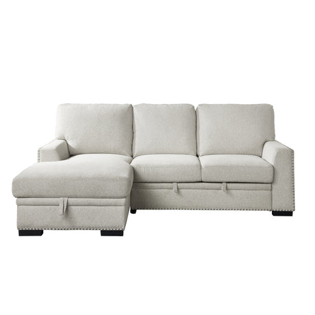 Morelia Beige RAF Storage Sleeper Sofa Chaise from Homelegance - Luna Furniture