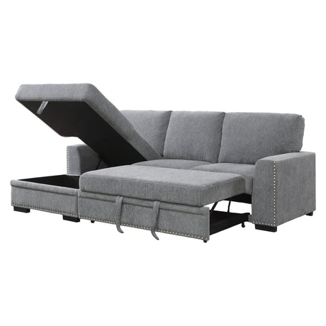 Morelia Beige RAF Storage Sleeper Sofa Chaise from Homelegance - Luna Furniture