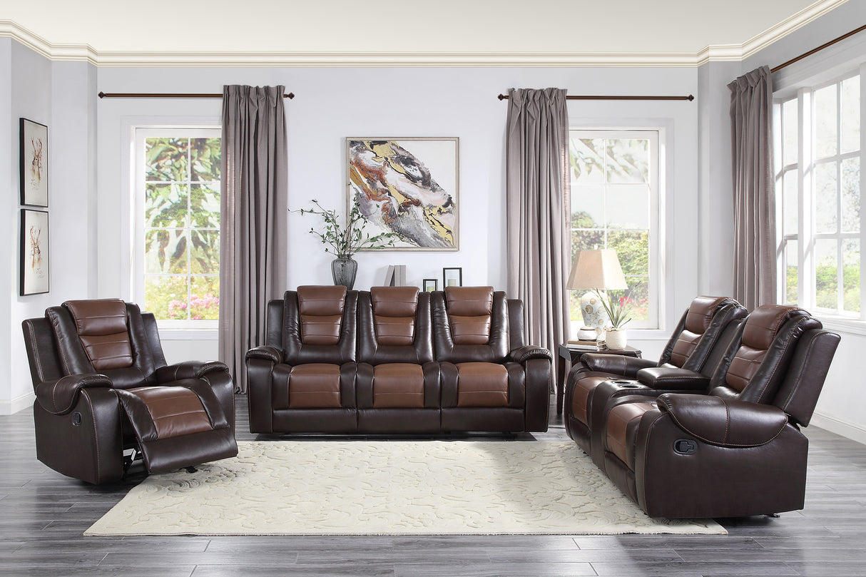 Briscoe Brown Glider Reclining Chair from Homelegance - Luna Furniture