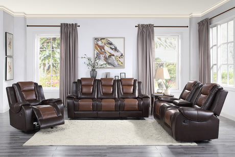 Briscoe Brown Glider Reclining Chair from Homelegance - Luna Furniture