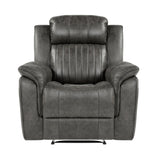 Centeroak Brownish Gray Reclining Chair from Homelegance - Luna Furniture
