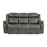 Centeroak Brownish Gray Double Reclining Sofa from Homelegance - Luna Furniture