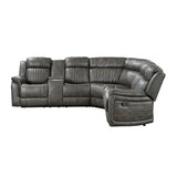 Centeroak Brownish Gray LAF Reclining Sectional from Homelegance - Luna Furniture