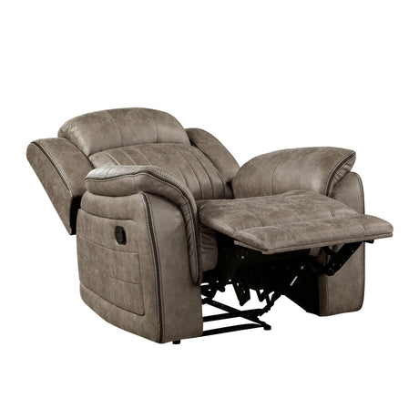 Centeroak Sandy Brown Reclining Chair from Homelegance - Luna Furniture