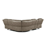 Centeroak Sandy Brown Double Reclining Sofa from Homelegance - Luna Furniture