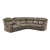Centeroak Sandy Brown Double Reclining Sofa from Homelegance - Luna Furniture