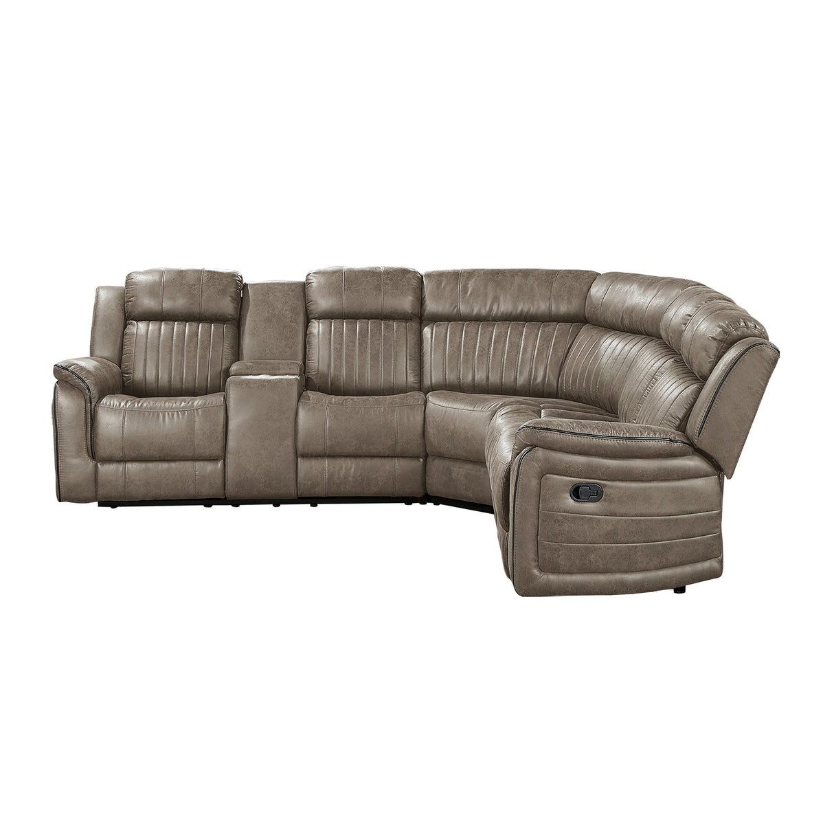 Centeroak Sandy Brown Double Reclining Sofa from Homelegance - Luna Furniture