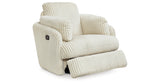 Tie-Breaker Ivory Swivel Glider Recliner from Ashley - Luna Furniture