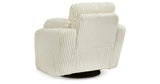 Tie-Breaker Ivory Swivel Glider Recliner from Ashley - Luna Furniture
