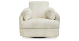 Tie-Breaker Ivory Swivel Glider Recliner from Ashley - Luna Furniture