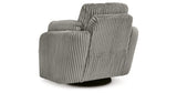 Tie-Breaker Fog Swivel Glider Recliner from Ashley - Luna Furniture