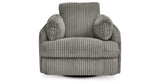 Tie-Breaker Fog Swivel Glider Recliner from Ashley - Luna Furniture