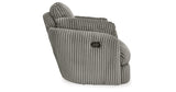 Tie-Breaker Fog Swivel Glider Recliner from Ashley - Luna Furniture