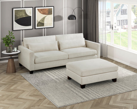 Zeke Ivory Ottoman from Homelegance - Luna Furniture
