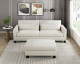 Zeke Ivory Ottoman from Homelegance - Luna Furniture