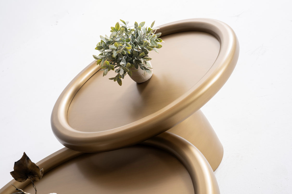 950 Gold 3-Piece Coffee Table Set from Nova Furniture - Luna Furniture