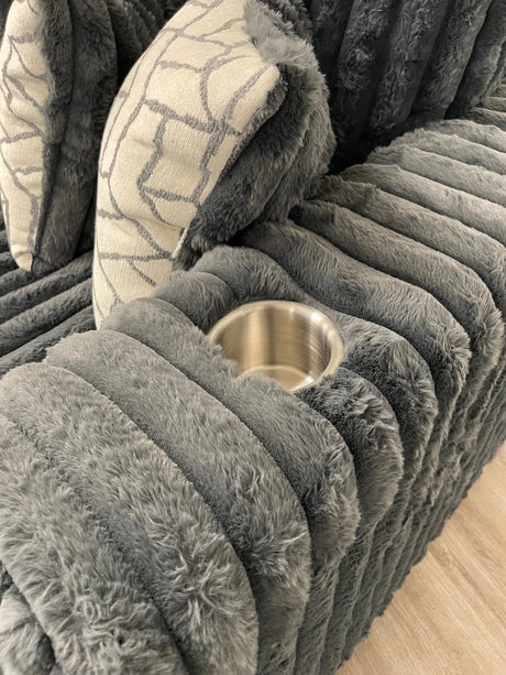 Mondi Charcoal Corduroy Oversized Sectional from Happy Homes - Luna Furniture