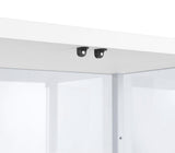 Delphinium White 4-Shelf Clear Glass Curio Display Cabinet from Coaster - Luna Furniture
