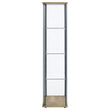 Bellatrix Mango 3-Shelf Clear Glass Curio Cabinet from Coaster - Luna Furniture