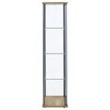 Bellatrix Mango 3-Shelf Clear Glass Curio Cabinet from Coaster - Luna Furniture