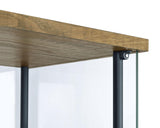 Bellatrix Mango 3-Shelf Clear Glass Curio Cabinet from Coaster - Luna Furniture