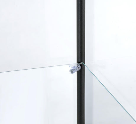 Bellatrix Mango 3-Shelf Clear Glass Curio Cabinet from Coaster - Luna Furniture