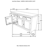Ixora White Washed and Black 2-Door Accent Cabinet from Coaster - Luna Furniture
