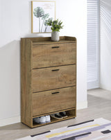 Denia Mango 3-tier Engineered Wood Shoe Cabinet from Coaster - Luna Furniture