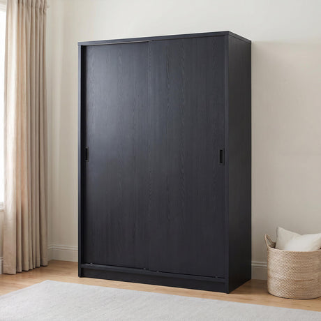 Noble Black 2-door Bedroom Wardrobe Storage Cabinet Armoire from Coaster - Luna Furniture