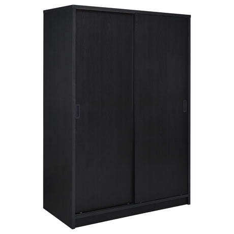 Noble Black 2-Door Wardrobe Storage Cabinet from Coaster - Luna Furniture