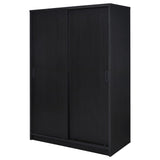 Noble Black 2-door Bedroom Wardrobe Storage Cabinet Armoire from Coaster - Luna Furniture