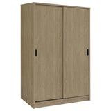 Noble Latte 2-Door Wardrobe Storage Cabinet from Coaster - Luna Furniture
