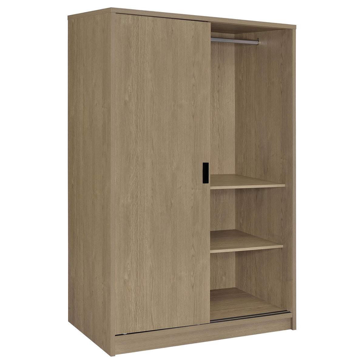 Noble Latte 2-Door Wardrobe Storage Cabinet from Coaster - Luna Furniture