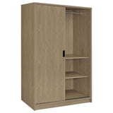 Noble Latte 2-Door Wardrobe Storage Cabinet from Coaster - Luna Furniture