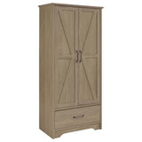 Arvida Latte 2-door Bedroom Wardrobe Storage Cabinet Armoire from Coaster - Luna Furniture