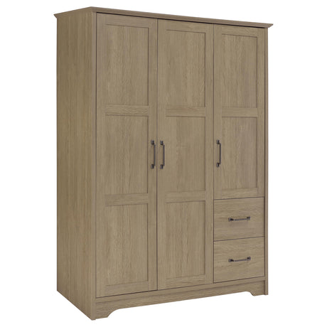 Canova Latte 3-Door Wardrobe Storage Cabinet from Coaster - Luna Furniture