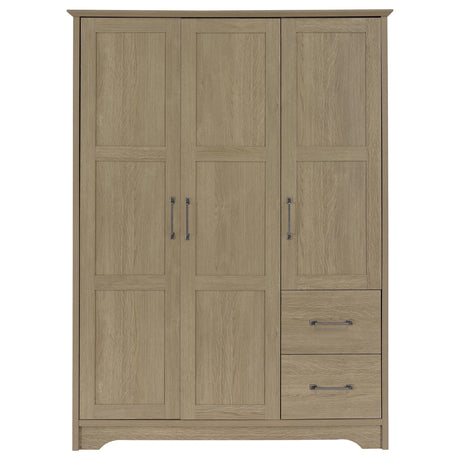 Canova Latte 3-Door Wardrobe Storage Cabinet from Coaster - Luna Furniture