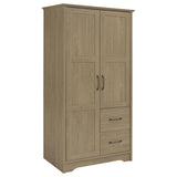 Cassara Latte 2-Door Wardrobe Storage Cabinet from Coaster - Luna Furniture