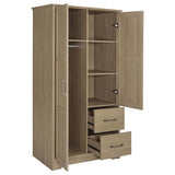 Cassara Latte 2-Door Wardrobe Storage Cabinet from Coaster - Luna Furniture