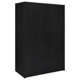 Cerda Black 3-door Bedroom Wardrobe Storage Cabinet Armoire from Coaster - Luna Furniture