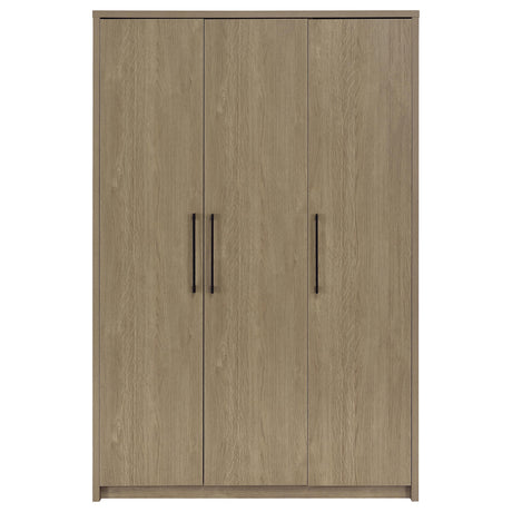 Cerda Latte 3-Door Wardrobe Storage Cabinet from Coaster - Luna Furniture