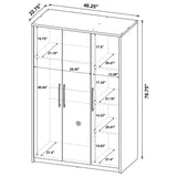 Cerda Latte 3-Door Wardrobe Storage Cabinet from Coaster - Luna Furniture