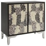 Forbes Black 2-Door Bone Inlay Accent Cabinet from Coaster - Luna Furniture
